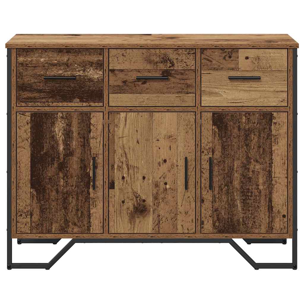 Credenza con Cassetto-Buffet-Armadio da cucina Legno vecchio 97 x 32,5 x 74,5 cm