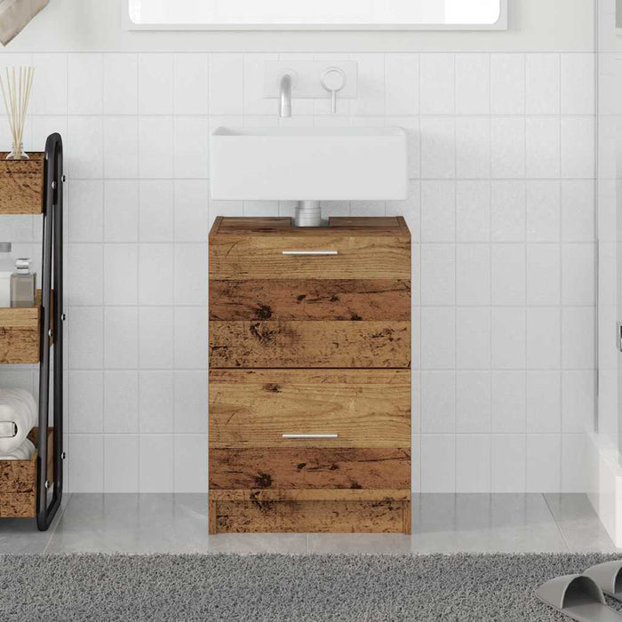 Armadietto per Lavandino Legno Vecchio 40x37x59 cm Legno Ingegnerizzato 868812