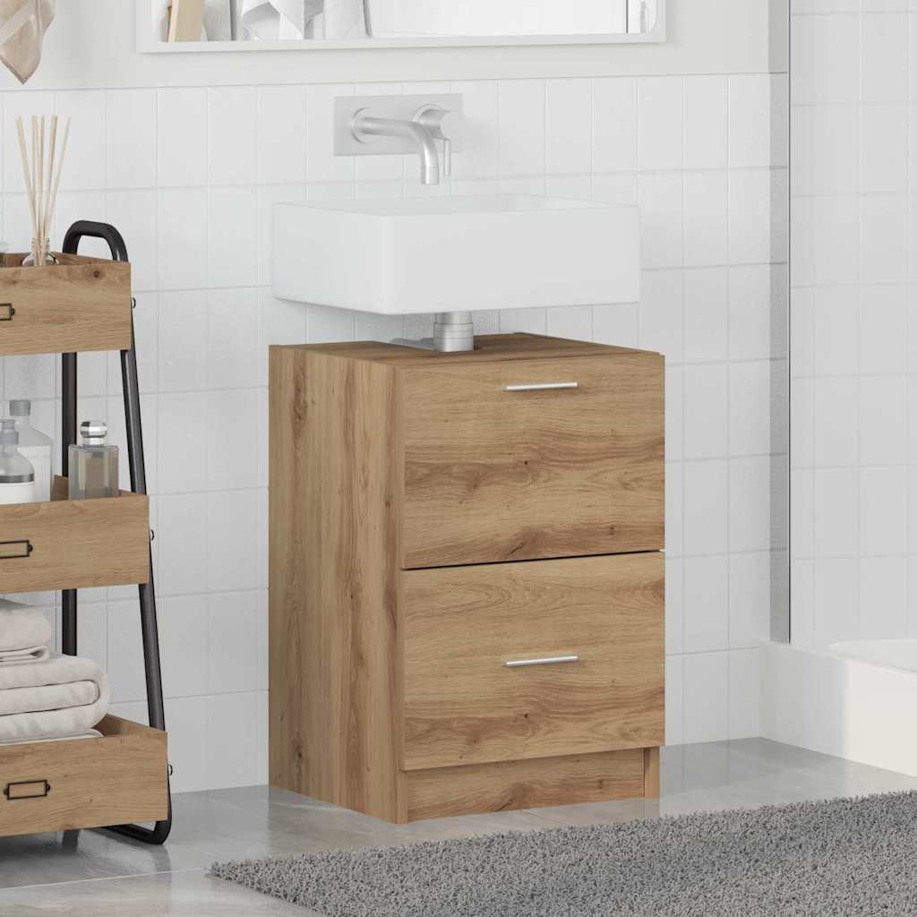 Mobile Lavabo  Rovere Artigianale 40x37x59 cm Legno ingegnerizzato 868813