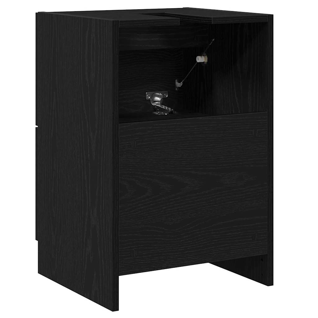Mobile Lavabo  Rovere Nero 40x37x59 cm Legno Ingegnerizzato 868814