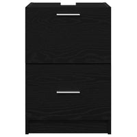 Mobile Lavabo  Rovere Nero 40x37x59 cm Legno Ingegnerizzato 868814