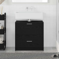 Mobile per Lavabo  Quercia Nera 59x37x59 cm Legno Ingegnerizzato 868823