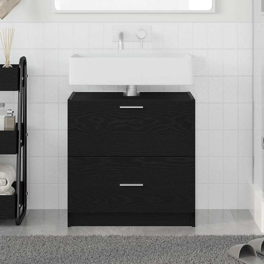 Mobile per Lavabo  Quercia Nera 59x37x59 cm Legno Ingegnerizzato 868823
