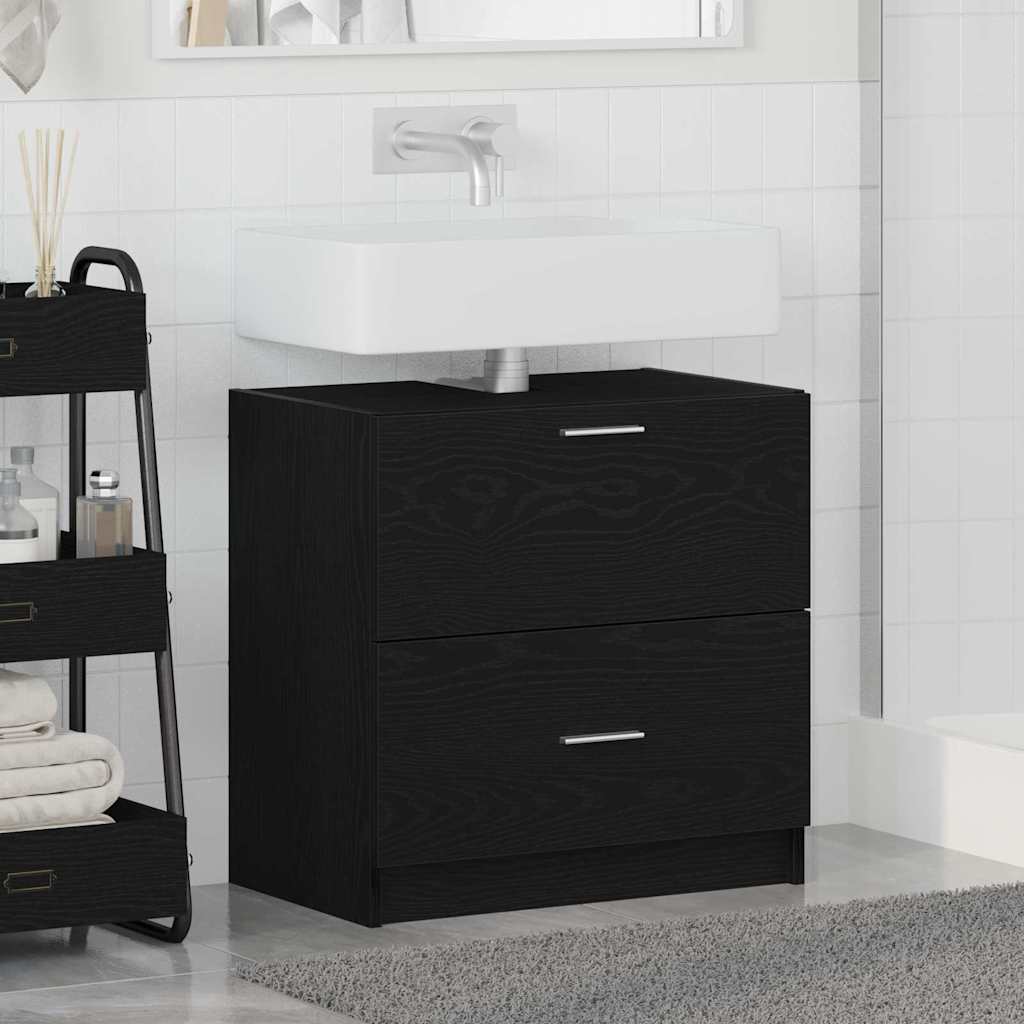 Mobile per Lavabo  Quercia Nera 59x37x59 cm Legno Ingegnerizzato 868823