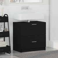 Mobile per Lavabo  Quercia Nera 59x37x59 cm Legno Ingegnerizzato 868823