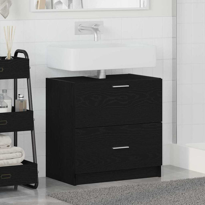 Mobile per Lavabo  Quercia Nera 59x37x59 cm Legno Ingegnerizzato 868823