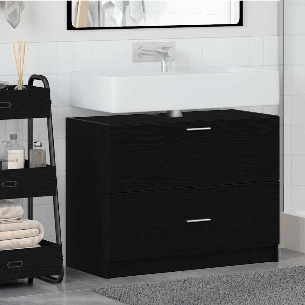 Mobile Lavabo Rovere Nero 78 x 37 x 59 cm Legno multistrato 868832
