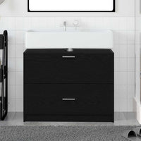Mobile Lavabo Rovere Nero 78 x 37 x 59 cm Legno multistrato 868832