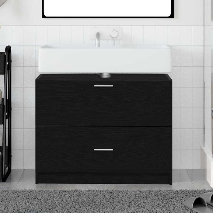 Mobile Lavabo Rovere Nero 78 x 37 x 59 cm Legno multistrato 868832