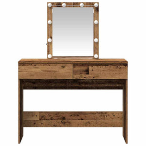 Tavolo da Trucco con cassetto Legno vecchio 100 x 40 x 130 cm 868840