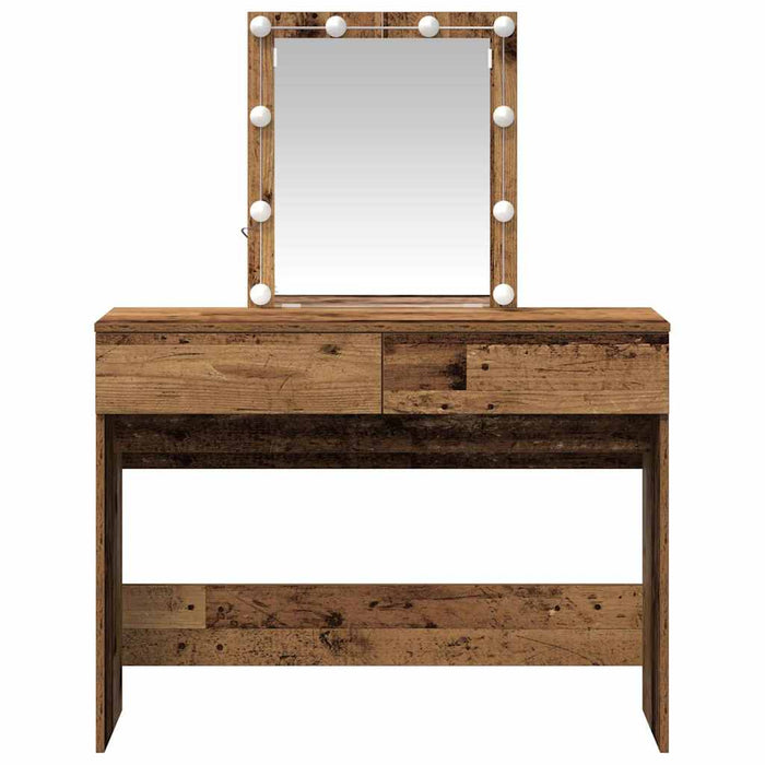 Tavolo da Trucco con cassetto Legno vecchio 100 x 40 x 130 cm 868840