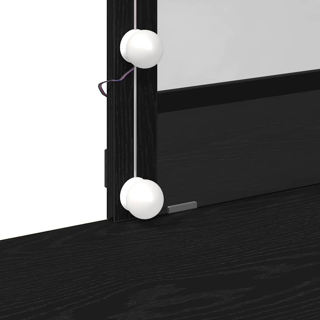 Tavolo da Trucco con cassetto Rovere nero 100 x 40 x 130 cm 868842