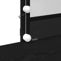 Tavolo da Trucco con cassetto Rovere nero 100 x 40 x 130 cm 868842