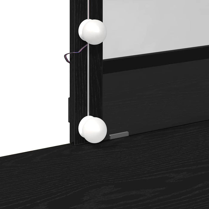 Tavolo da Trucco con cassetto Rovere nero 100 x 40 x 130 cm 868842