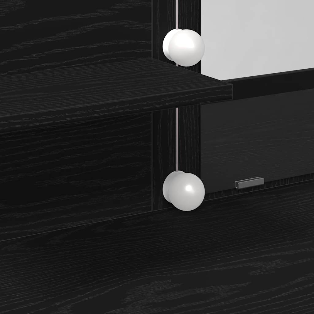 Tavolo da trucco con cassetto Rovere nero 100 x 40 x 130 cm 868852