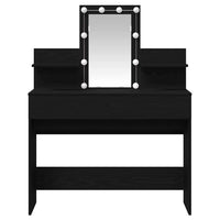 Tavolo da trucco con cassetto Rovere nero 100 x 40 x 130 cm 868852