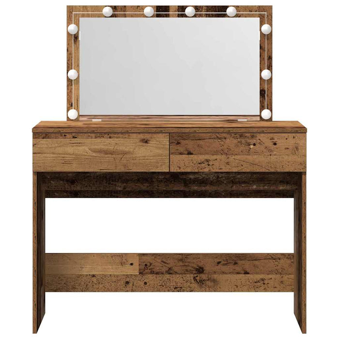 Tavolo da Trucco con cassetto Legno vecchio 100 x 40 x 120 cm 868860