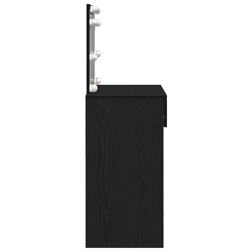 Tavolo da Trucco con cassetto Rovere nero 100 x 40 x 120 cm 868862