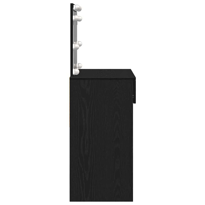 Tavolo da Trucco con cassetto Rovere nero 100 x 40 x 120 cm 868862