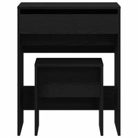 Tavolo da Trucco Rovere nero 60 x 40 x 75 cm Legno multistrato 868872