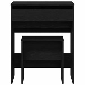 Tavolo da Trucco Rovere nero 60 x 40 x 75 cm Legno multistrato 868872