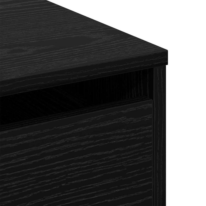 Cassettiera d'Angolo Rovere Nero 60x41x58 cm Legno ingegnerizzato 868892