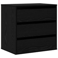 Cassettiera d'Angolo Rovere Nero 60x41x58 cm Legno ingegnerizzato 868892