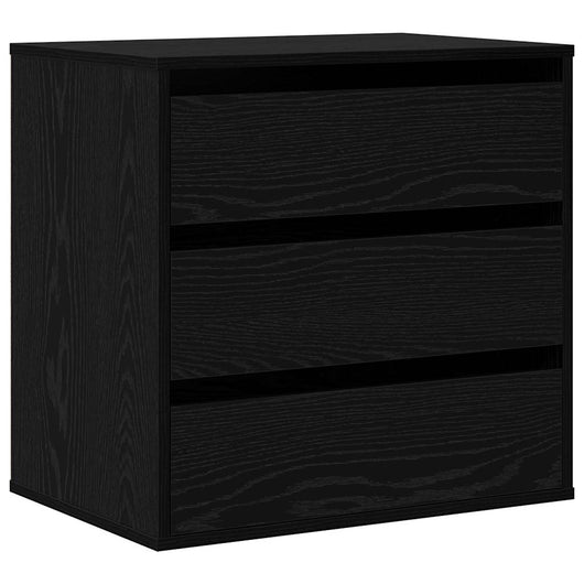 Cassettiera d'Angolo Rovere Nero 60x41x58 cm Legno ingegnerizzato 868892
