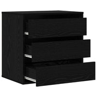 Cassettiera d'Angolo Rovere Nero 60x41x58 cm Legno ingegnerizzato 868892