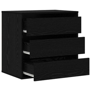 Cassettiera d'Angolo Rovere Nero 60x41x58 cm Legno ingegnerizzato 868892