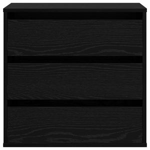 Cassettiera d'Angolo Rovere Nero 60x41x58 cm Legno ingegnerizzato 868892