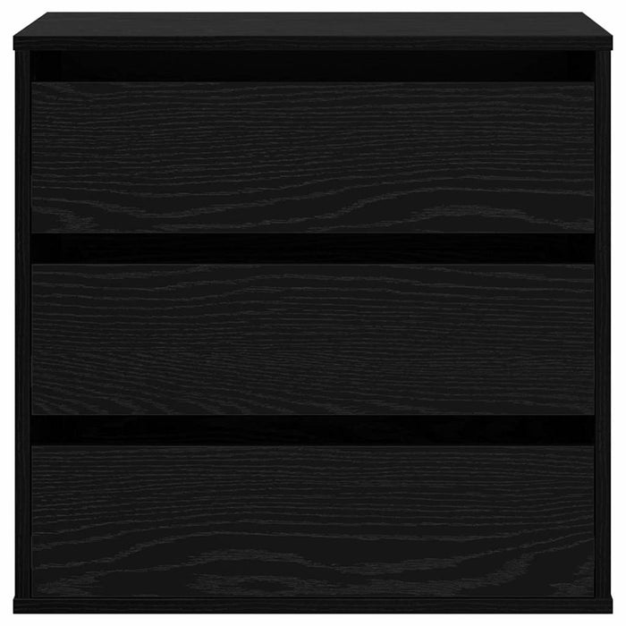Cassettiera d'Angolo Rovere Nero 60x41x58 cm Legno ingegnerizzato 868892