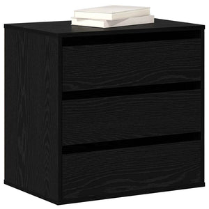 Cassettiera d'Angolo Rovere Nero 60x41x58 cm Legno ingegnerizzato 868892