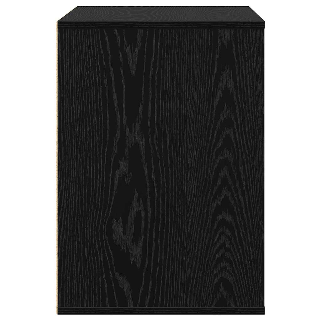 Cassettiera d'Angolo Rovere Nero 60x41x58 cm Legno ingegnerizzato 868892