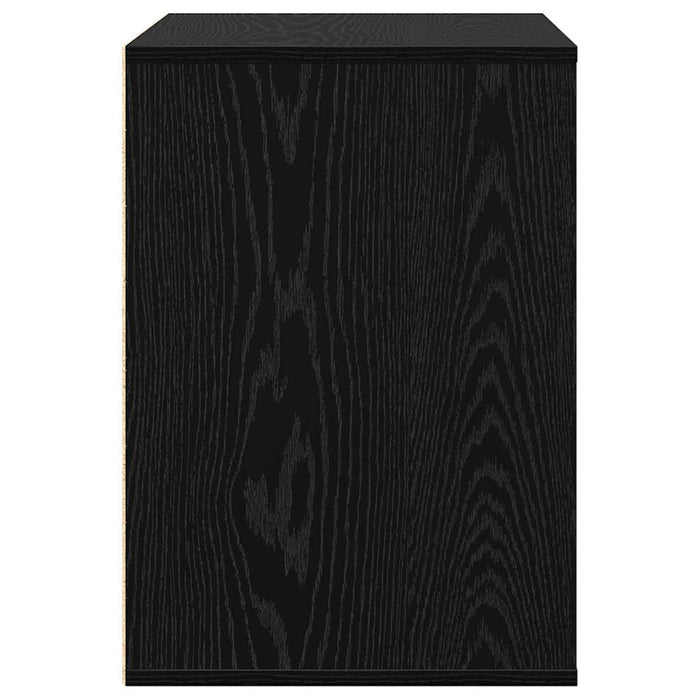 Cassettiera d'Angolo Rovere Nero 60x41x58 cm Legno ingegnerizzato 868892