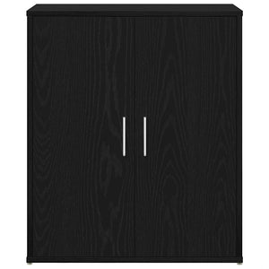 Credenza Rovere Nero 60x31x70 cm in Legno Multistrato