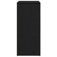 Credenza Rovere Nero 60x31x70 cm in Legno Multistrato