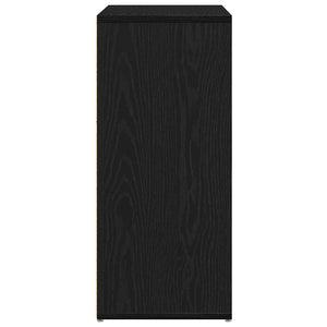 Credenza Rovere Nero 60x31x70 cm in Legno Multistrato