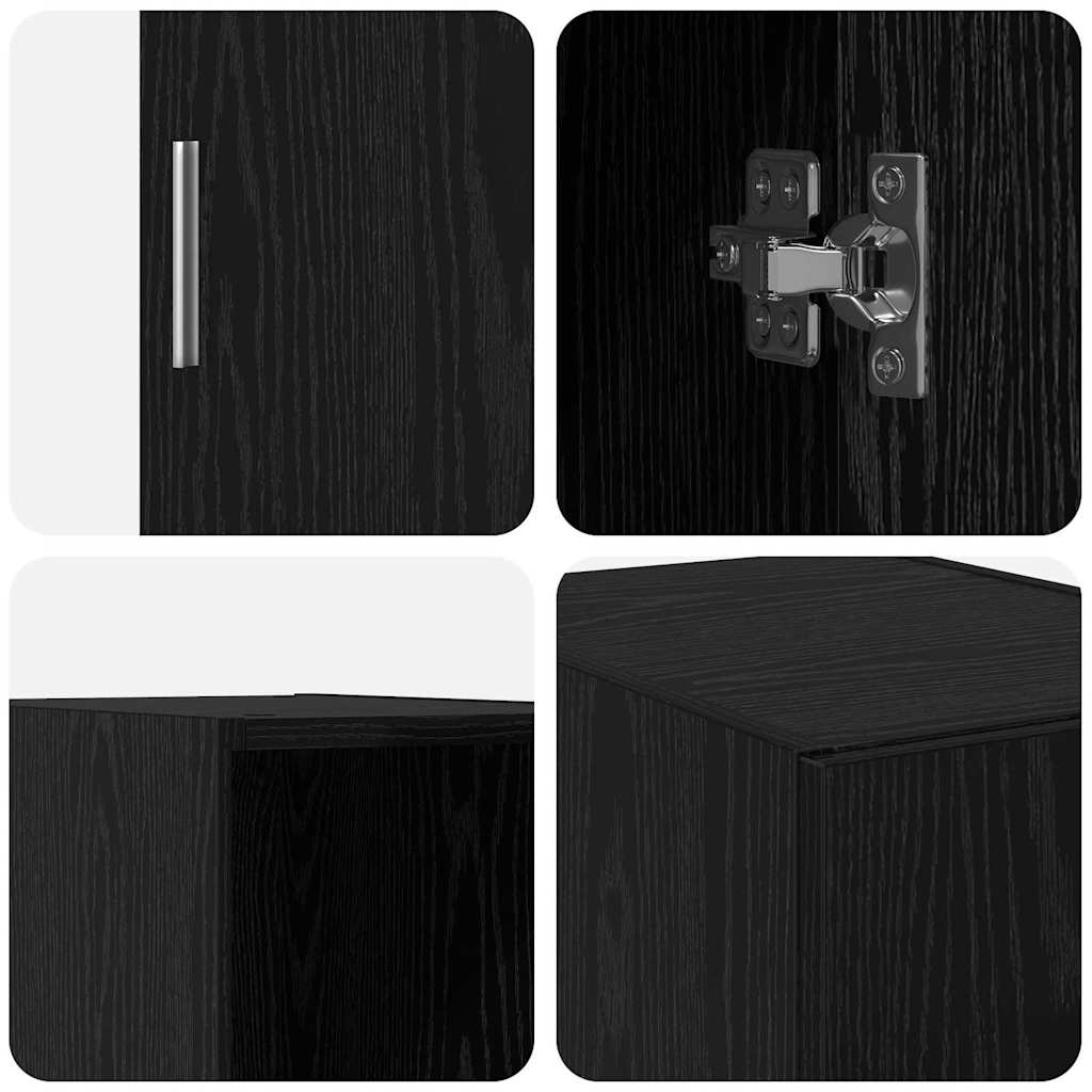 Armadietto a muro Rovere nero 30 x 42.5 x 40 cm 869149
