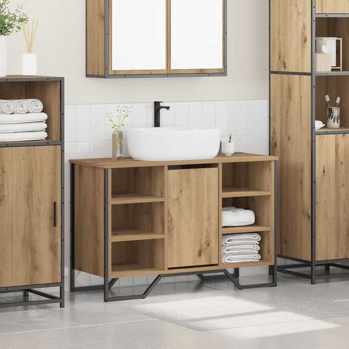 Mobile Lavabo con porta Rovere artigianale 91 x 35 x 60 cm 869184