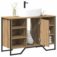 Armadio per Lavabo da Bagno-Armadietto da bagno-Mobiletto da bagno Rovere artigianale 91 x 35 x 60 cm