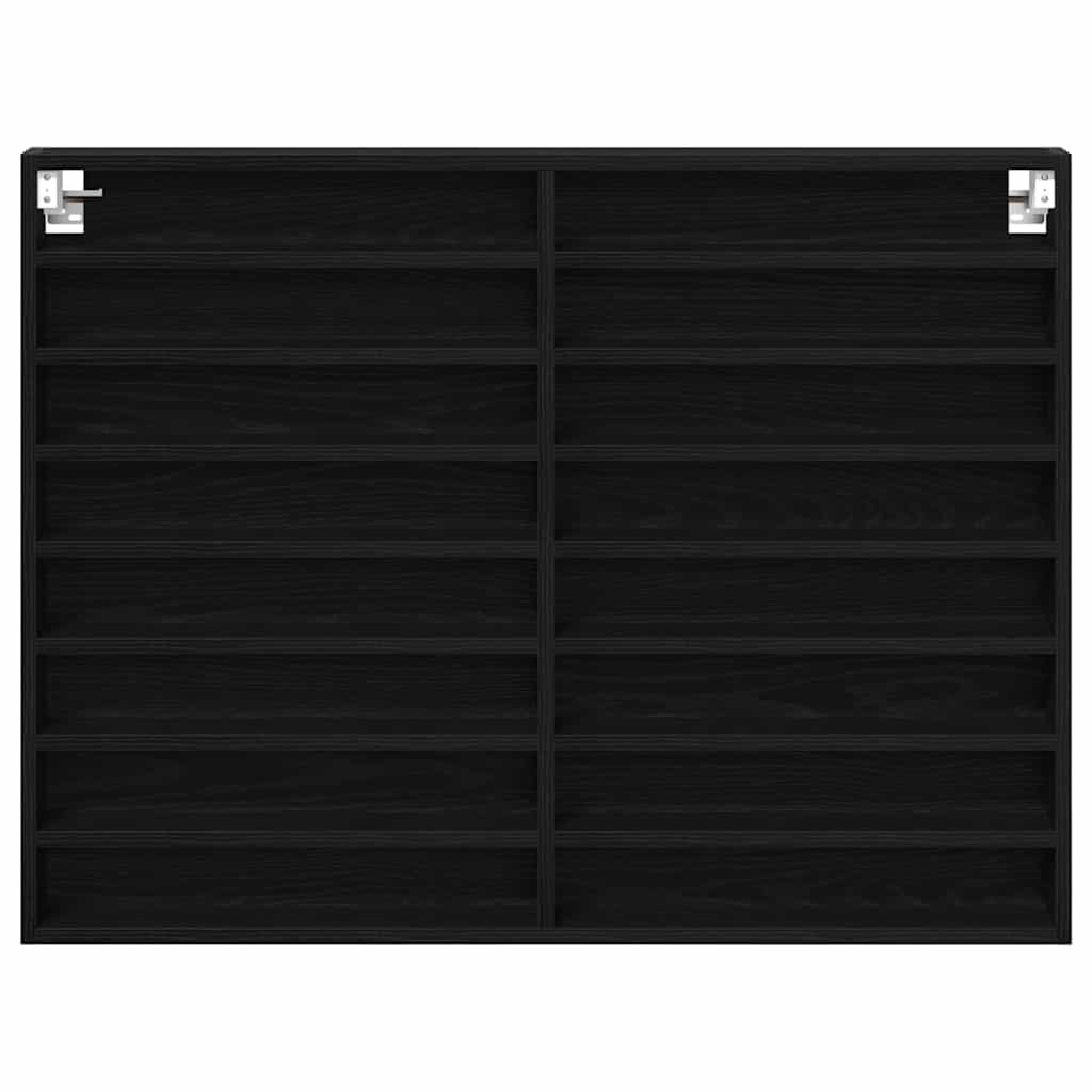 Vetrina con lo scaffale Altro Rovere nero 100 x 8.5 x 75 cm 869188