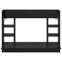 Scrivania a parete con lo scaffale Rovere nero 105 x 48 x 75 cm 869194