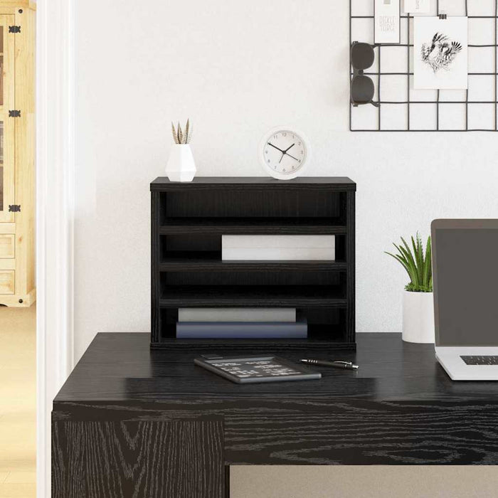 Organizzatore da scrivania Rovere Nero 36 x 26 x 29.5 cm 869203