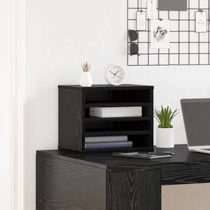 Organizzatore da scrivania Rovere Nero 36 x 26 x 29.5 cm 869203