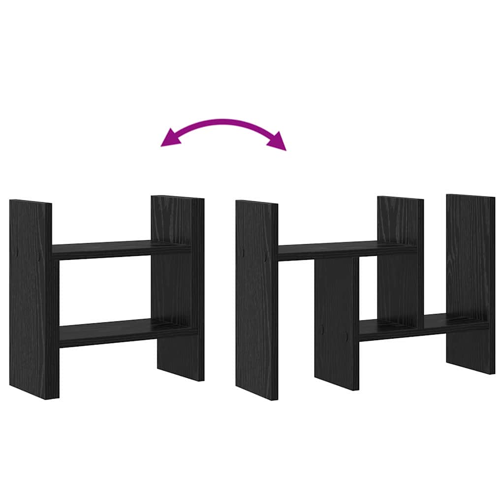 Organizzatore da scrivania Rovere nero 34.5 x 15.5 x 35.5 cm 869205