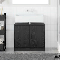 Mobile Lavabo Rovere Nero 63x29x55 cm Legno Ingegnerizzato 869208