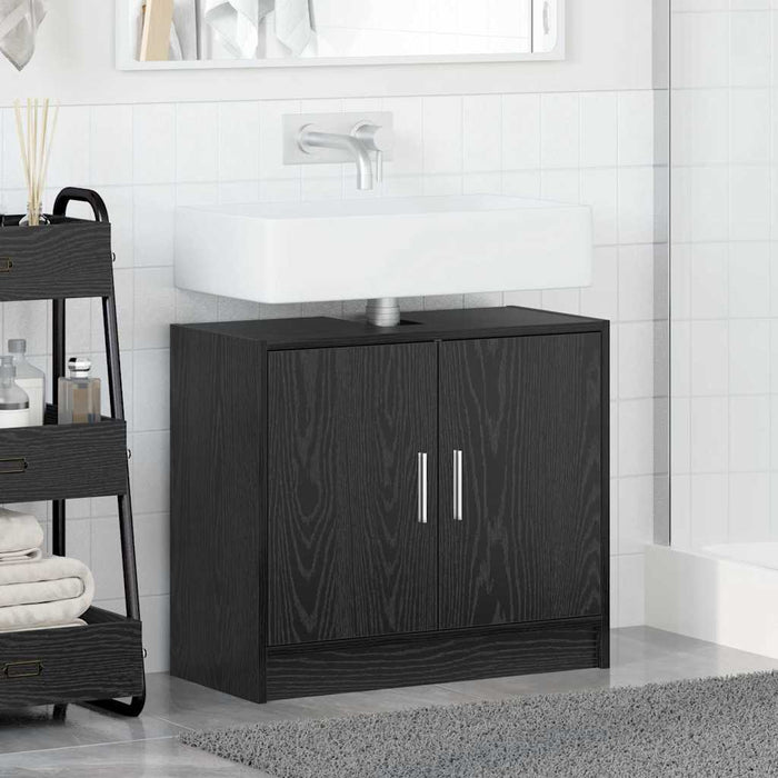 Mobile Lavabo Rovere Nero 63x29x55 cm Legno Ingegnerizzato 869208