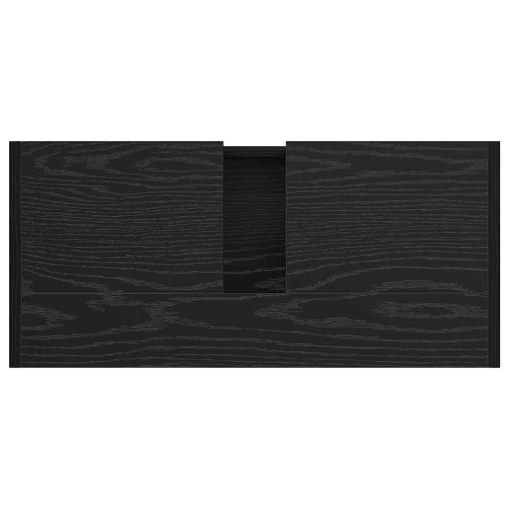 Mobile Lavabo Rovere Nero 63x29x55 cm Legno Ingegnerizzato 869208