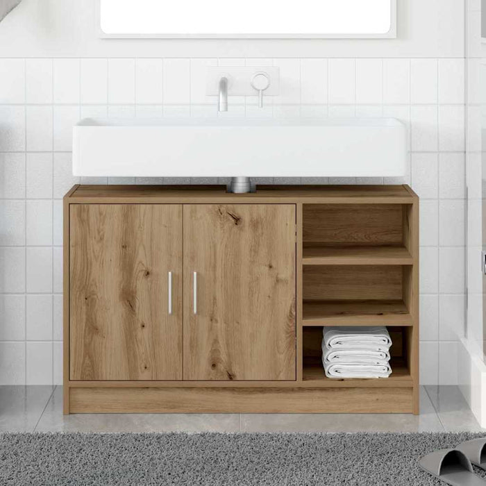 Mobile per Lavabo  Rovere Artigianale 90x29x55 cm Legno Ingegnerizzato 869210